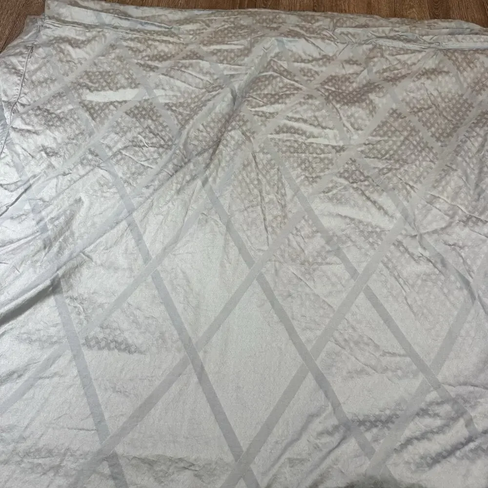 SFERRA King Duvet Cover Blue Gray Egyptian Cotton Italy RN 17415 Great Conditio